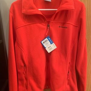 Columbia NWT Vibrant Red Fleece full zip Jacket